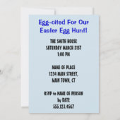 Eieren genoemd voor onze paaseihunt kaart (Achterkant)