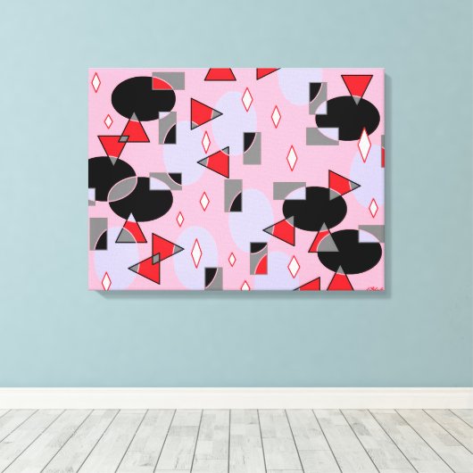 Eieren gerooid canvas afdruk (Insitu (Houten vloer))