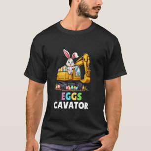 Eieren graver Paasei jacht Bouw vrachtwagens T-shirt