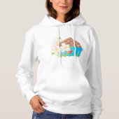 Eieren in blauwe kom met bloemen en hart hoodie (Voorkant)