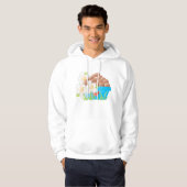 Eieren in blauwe kom met bloemen en hart hoodie (Voorkant volledig)