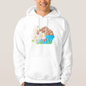 Eieren in blauwe kom met bloemen en hart hoodie (Voorkant)