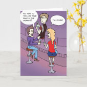 Eieren in de ochtend: grappig Wenskaart Kaart (Gele Bloem)