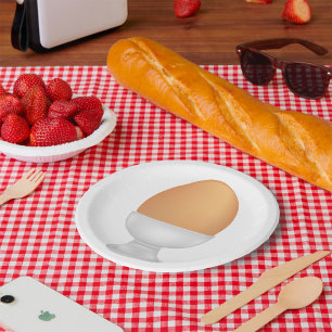 Eieren in een beker Bord voor voedselpapier