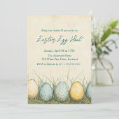 Eieren in het gras Easter Egg Hunt Kaart (Staand voorkant)