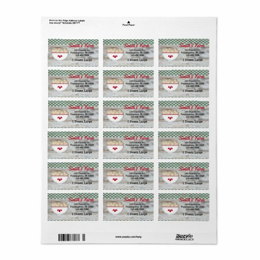 Eieren in het land Eigen productlabel Etiket (Full Sheet)