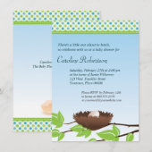Eieren in vogels Nest Baby shower Invitation Kaart (Voorkant / Achterkant)