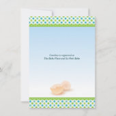 Eieren in vogels Nest Baby shower Invitation Kaart (Achterkant)