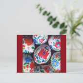 Eieren Kalocsai van de Groeten van Pasen de Feestdagenkaart (Staand voorkant)