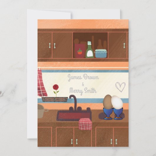 Eieren Keukenruitjes Roodbloem Heart Weddenschap Kaart (Voorkant)