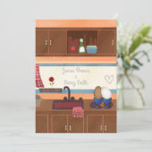 Eieren Keukenruitjes Roodbloem Heart Weddenschap Kaart (Staand voorkant)