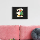 Eieren & kippen canvas afdruk (Insitu (Woonkamer))