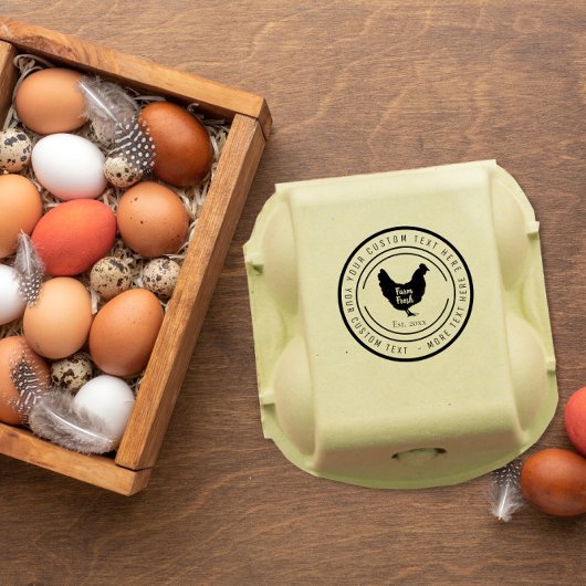 Eieren kippenboerderij rubber stempel
