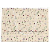 Eieren Konijntje Wildbloemen Gepersonaliseerd Pas Groot Cadeauzakje (Achterkant)