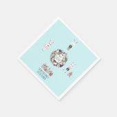  Eieren Konijntje Wildbloemen Gepersonaliseerd Pas Servet (Hoek)