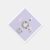 Eieren Konijntje Wildbloemen Gepersonaliseerd  Pas Servet (Hoek)