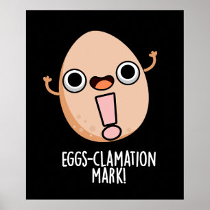 Eieren-lamatie Mark Funny Egg Pun Dark BG Poster