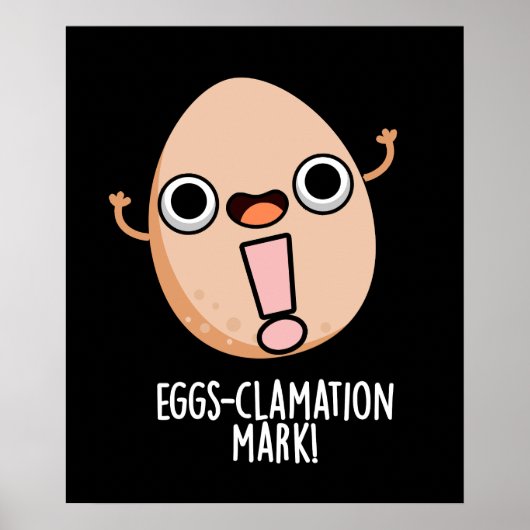 Eieren-lamatie Mark Funny Egg Pun Dark BG Poster (Voorkant)