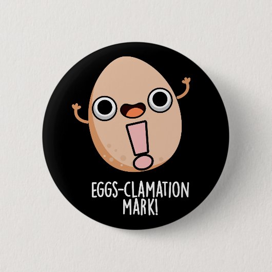 Eieren-lamatie Mark Funny Egg Pun Dark BG Ronde Button 5,7 Cm (Voorkant)