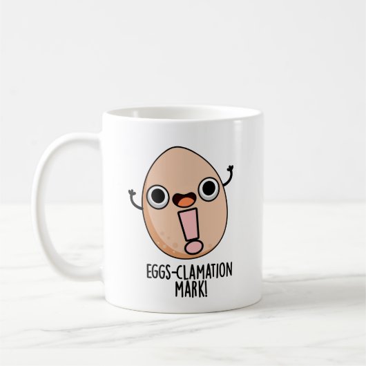 Eieren-lamatie Mark Funny Egg Pun Koffiemok (Links)