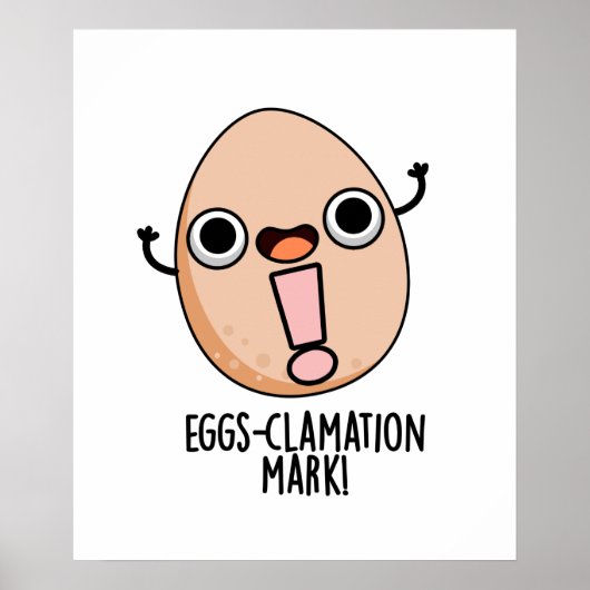 Eieren-lamatie Mark Funny Egg Pun Poster (Voorkant)