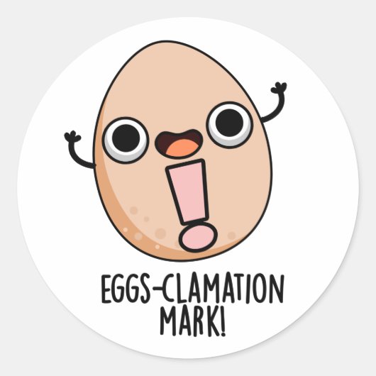 Eieren-lamatie Mark Funny Egg Pun Ronde Sticker (Voorkant)