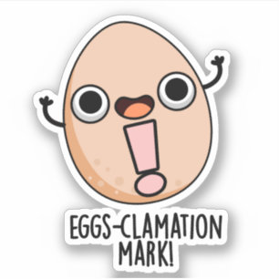 Eieren-lamatie Mark Funny Egg Pun Sticker