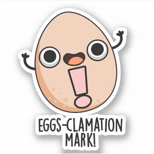 Eieren-lamatie Mark Funny Egg Pun Sticker (Voorkant)