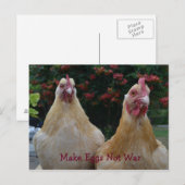 Eieren maken geen oorlog... Buff Orpington Hens Br Briefkaart (Voorkant / Achterkant)
