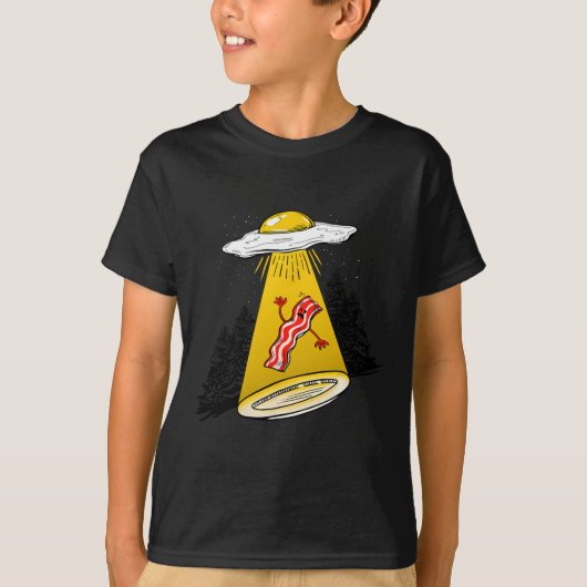 Eieren ontvoeren Bacon Funny Alien Ufo Ontbijtgala T-shirt (Voorkant)
