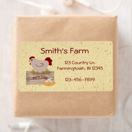 Eieren, op maat gesneden etiket (Insitu)