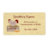 Eieren, op maat gesneden etiket (Voorkant)