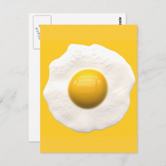 Eieren over Easy Briefkaart (Voorkant / Achterkant)