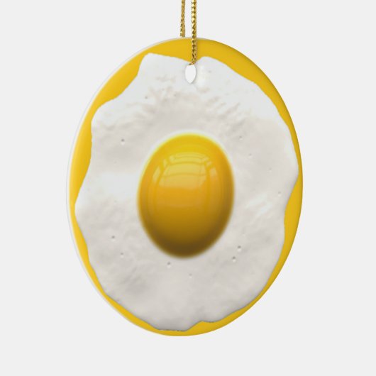 Eieren over Easy Keramisch Ornament (Rechts)