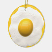 Eieren over Easy Keramisch Ornament (Links)