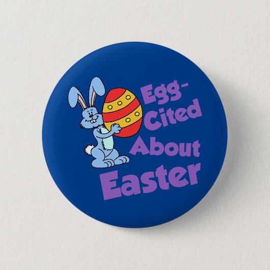 Eieren over paasse Cartoon Bunny Ronde Button 5,7 Cm (Voorkant)