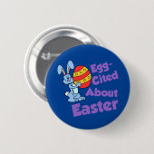 Eieren over paasse Cartoon Bunny Ronde Button 5,7 Cm (Voorkant /achterkant)