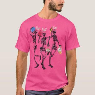 Eieren paaskeletten dansend Bunny Ear T-Shir T-shirt