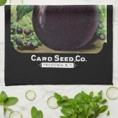 Eieren Plant Etiket Etiket Theedoek (Gevouwen)