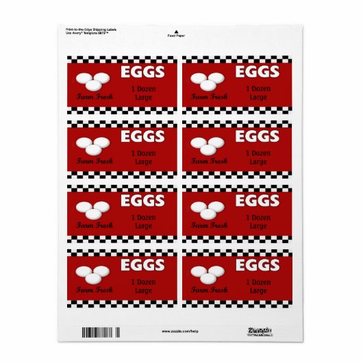 Eieren Productlabel Etiket (Full Sheet)