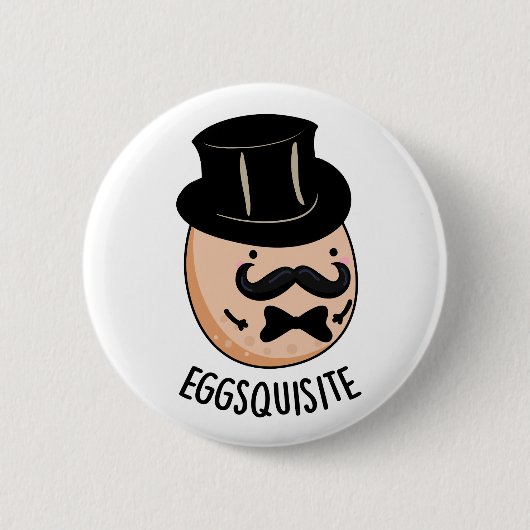 Eieren-quise Funny Exquise Egg Pun Ronde Button 5,7 Cm (Voorkant)