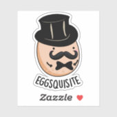 Eieren-quise Funny Exquise Egg Pun Sticker (Vel)