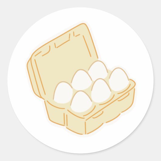 Eieren Ronde Sticker (Voorkant)