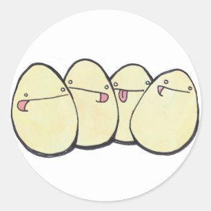 eieren ronde sticker