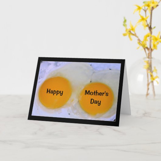 Eieren speciale Moederdag Kaart (Gele Bloem)