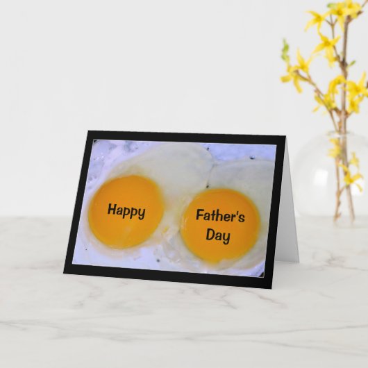 Eieren speciale Vaderdag Kaart (Gele Bloem)