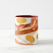 Eieren spek en toast tweekleurige koffiemok (Center)