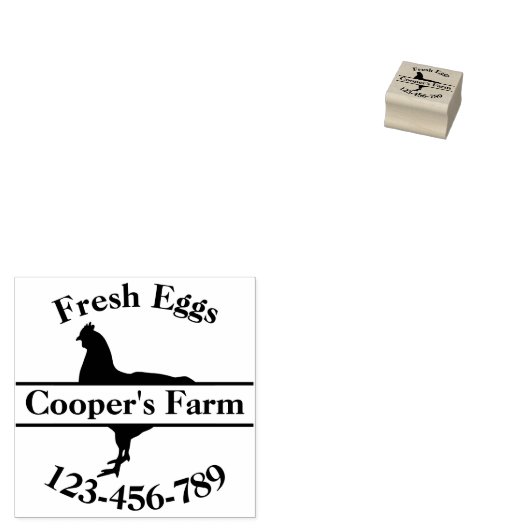 Eieren Stempel Uw Boerderij Enig Kippentelefoonnum (Gestempeld)
