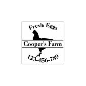 Eieren Stempel Uw Boerderij Enig Kippentelefoonnum (Afrduk)