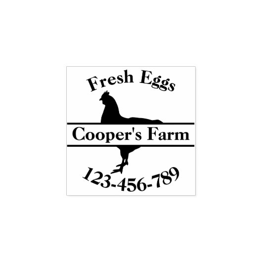 Eieren Stempel Uw Boerderij Enig Kippentelefoonnum (Afrduk)